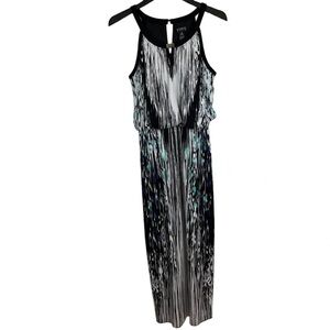 Enfocus Studio Women's Black/ White Maxi Sleeveless Dress Size 10